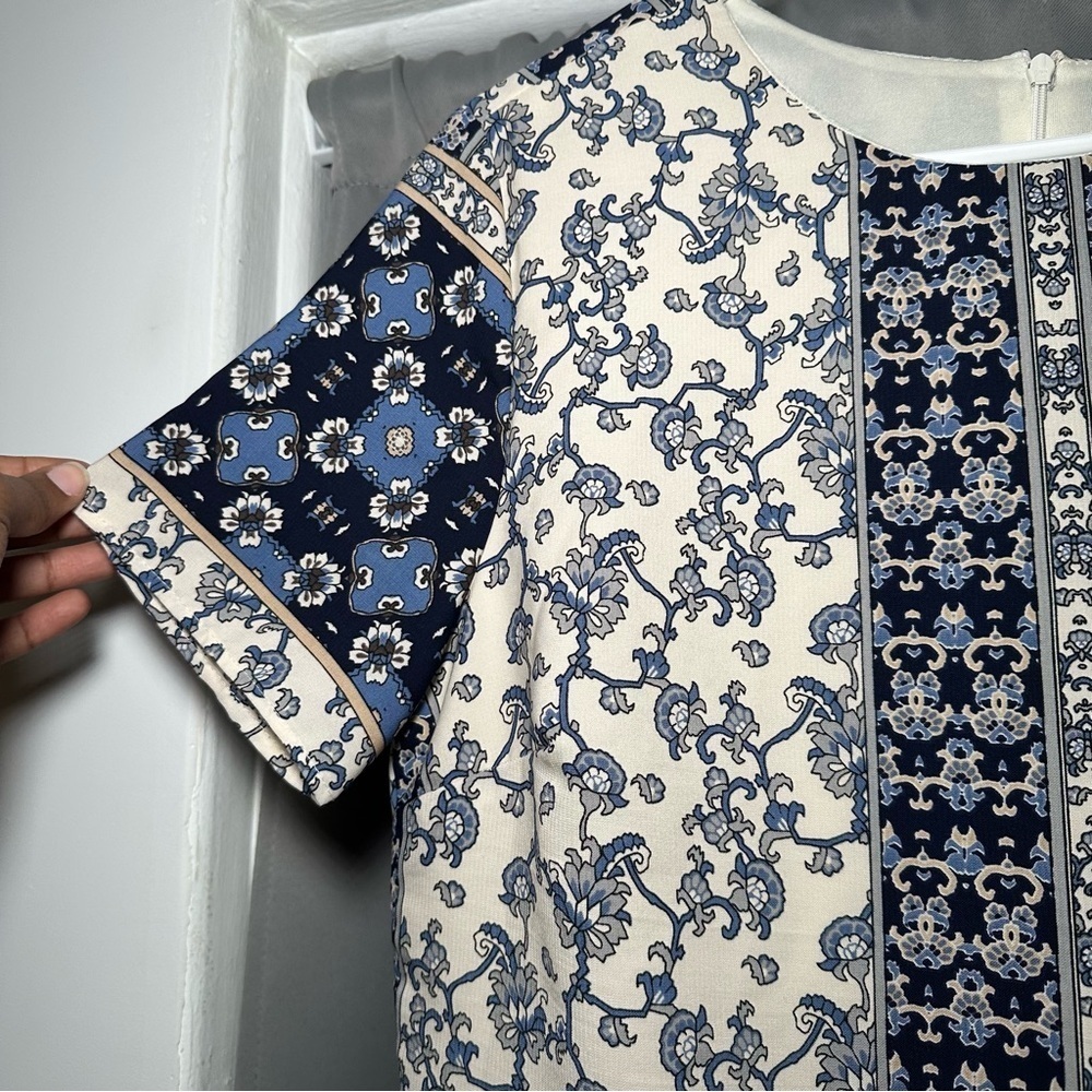 Lulu's Marketplace Blue Mosaic Print Shift Dress Size Large - Picture 5 of 16